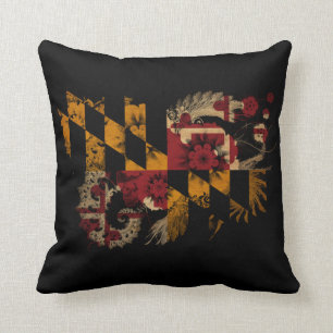 Maryland Flag Throw Pillow