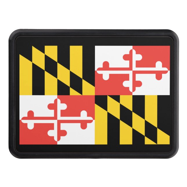 Maryland Flag Trailer Hitch Cover (Front)
