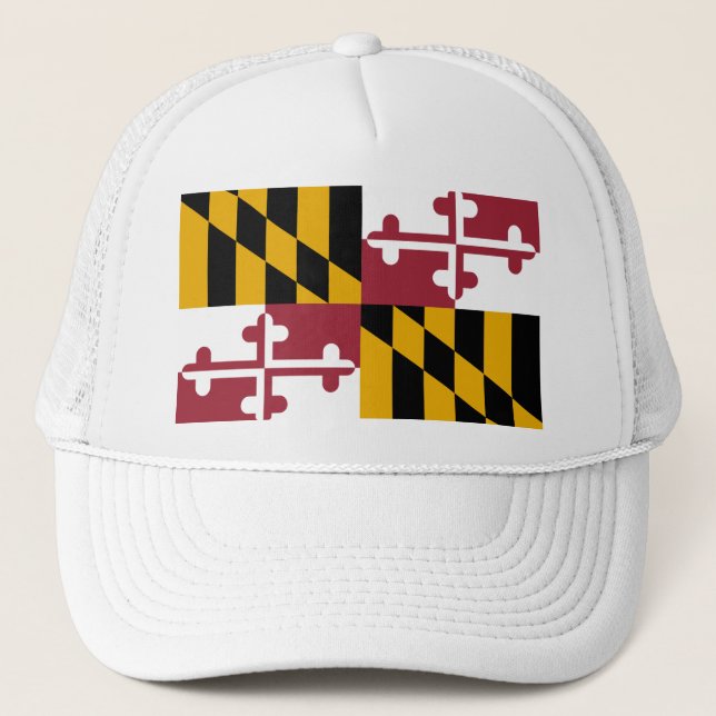 MARYLAND FLAG TRUCKER HAT (Front)