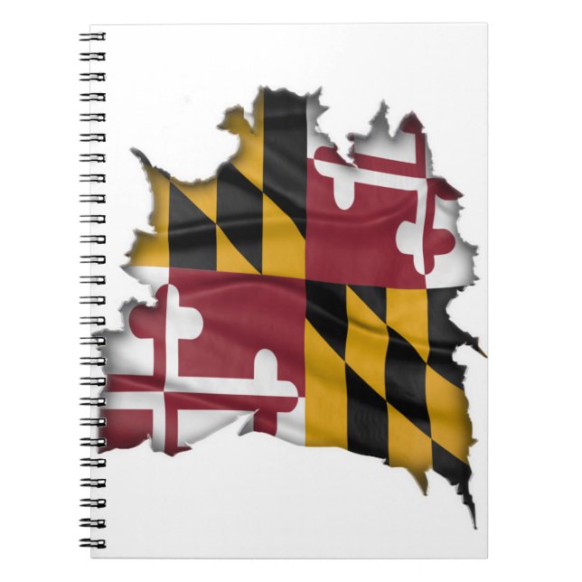 Maryland Flag Underneath Notebook (Front)