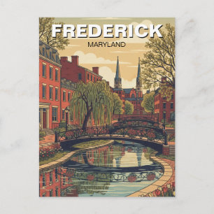 Maryland Frederick Historic District Travel Postcard