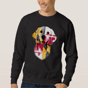 Maryland Golden Dog State Flag Patriotic Dog Sweatshirt