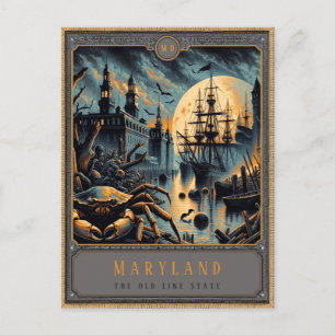 Maryland Gothic Art Postcard