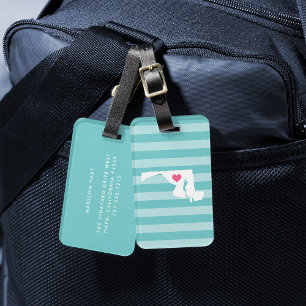 Maryland Heart Home State Luggage Tag