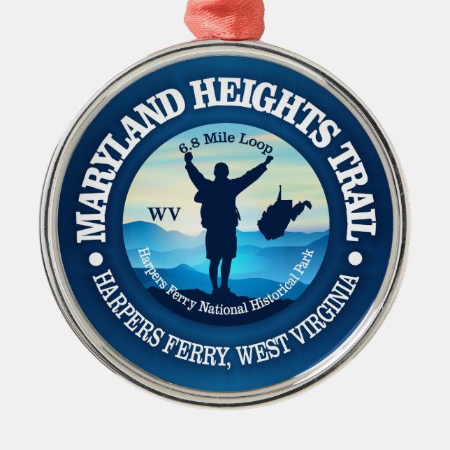 Maryland Heights (V) Metal Ornament (Front)