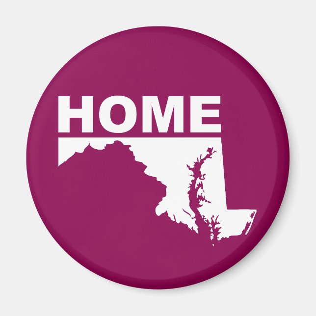 Maryland Home Away From State Fridge Magnet (Front)