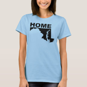 Maryland Home Away From State T-Shirt Tees