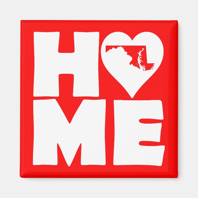 Maryland Home Heart State Fridge Magnet (Front)