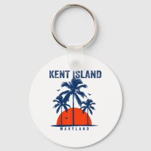 Maryland Kent Island Ocean Surfing Surfboarding Keychain