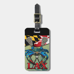 Maryland Lax Blue Crab Crest Luggage Tag