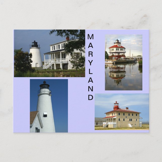 Maryland Lighthouses Postcard (Front)