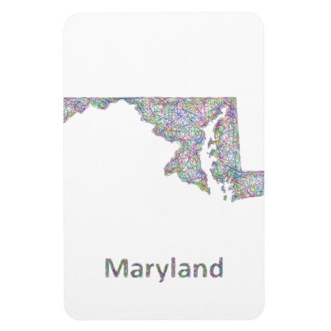 Maryland map magnet (Vertical)