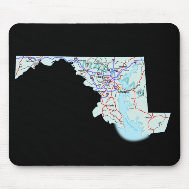 Maryland Map Mousepad (Front)