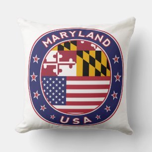 Maryland, Maryland sticker, phone case, bag Throw Pillow