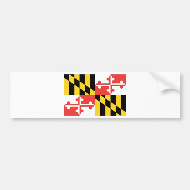 Maryland  Official State Flag Bumper Sticker (Front)