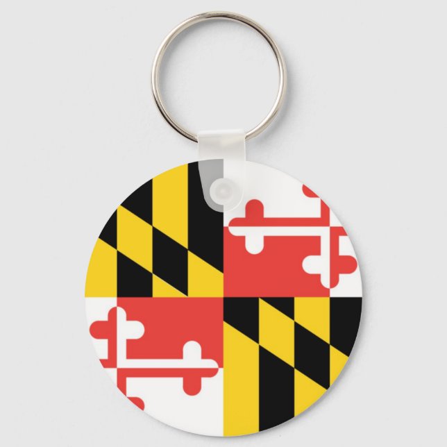 Maryland  Official State Flag Keychain (Front)