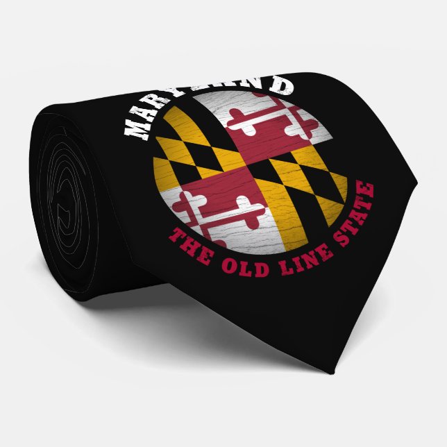 MARYLAND OLD LINE STATE FLAG TIE (Rolled)