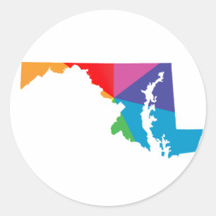 maryland pride. classic round sticker