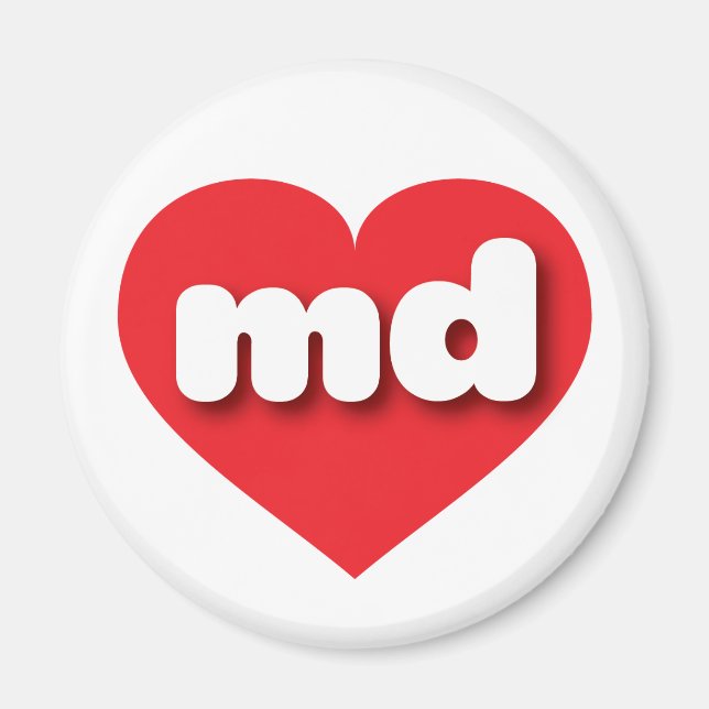 Maryland red heart - I love md Magnet (Front)