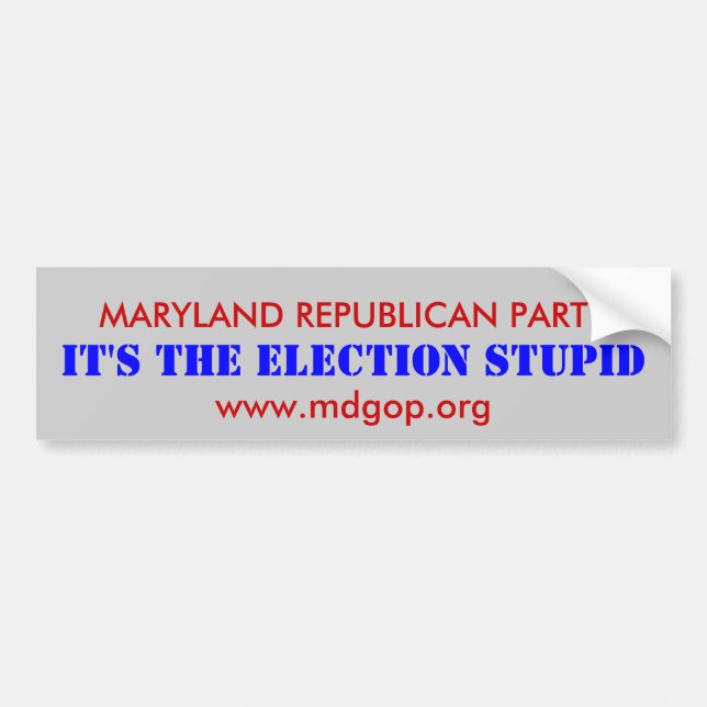 MARYLAND REPUBLICAN PARTY BUMPER STICKER (Front)