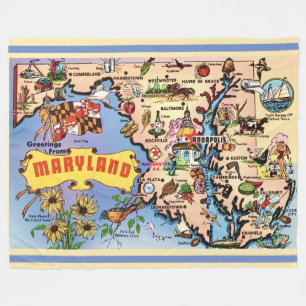 Maryland Retro Throw Blanket