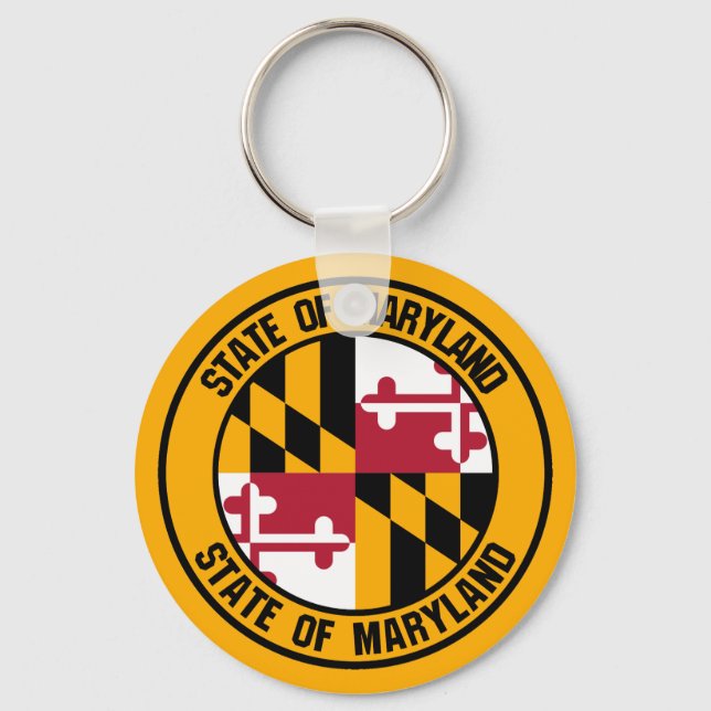 Maryland Round Emblem Keychain (Front)