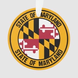Maryland Round Emblem Ornament