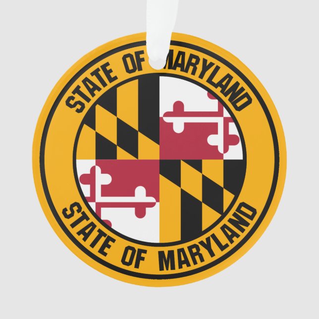Maryland Round Emblem Ornament (Front)