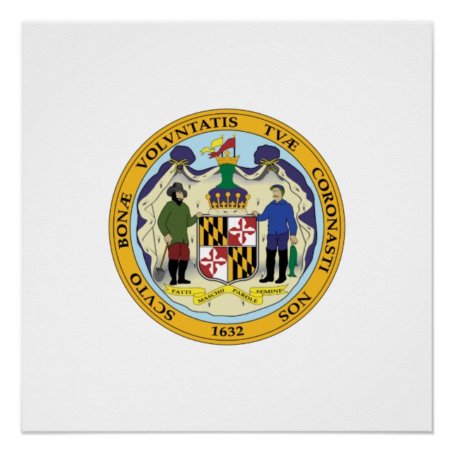 Maryland seal, American state seal Poster (Front)