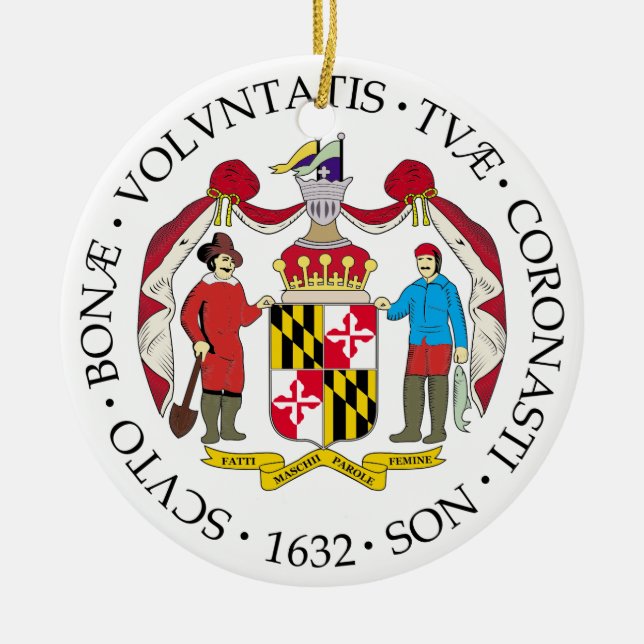 Maryland sign ceramic ornament (Front)