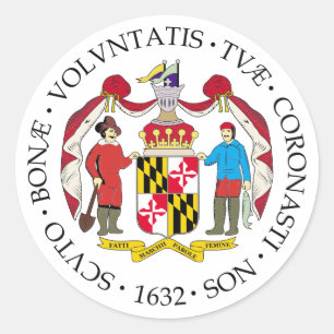 Maryland sign classic round sticker
