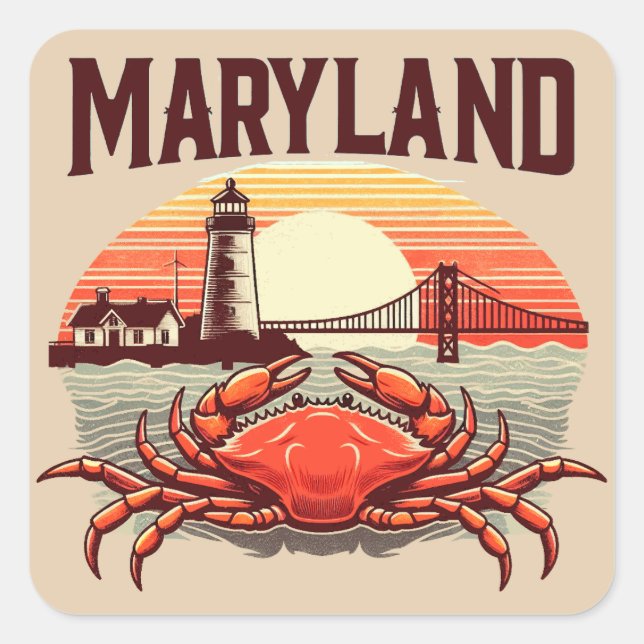 Maryland Square Sticker (Front)