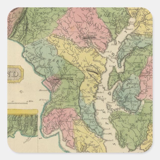 Maryland Square Sticker (Front)