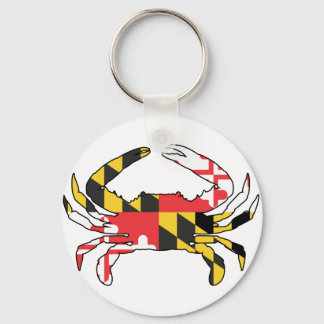 Maryland state falg crab key chain