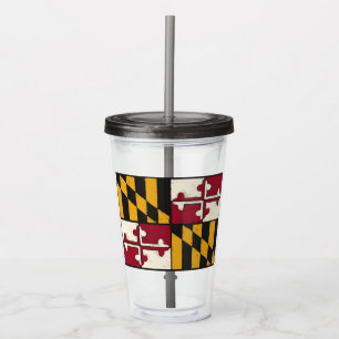 Maryland State Flag Acrylic Tumbler