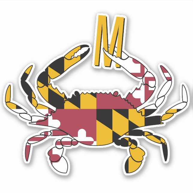 Maryland State Flag Blue Crab Monogram (Front)