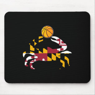 Maryland State Flag Blue Crab Pride With Bysketbyl Mouse Pad