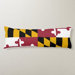 Maryland State Flag Body Pillow