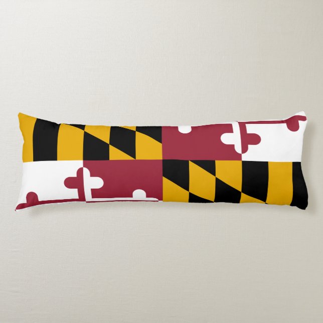 Maryland State Flag Body Pillow (Front)