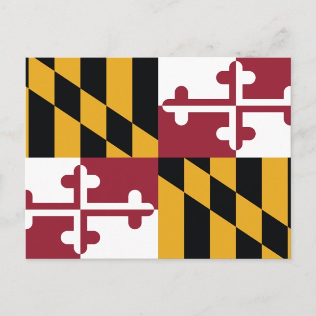 Maryland State Flag Calvert Crossland Postcard (Front)