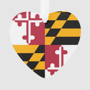 Maryland State Flag Colours Accent Ornament