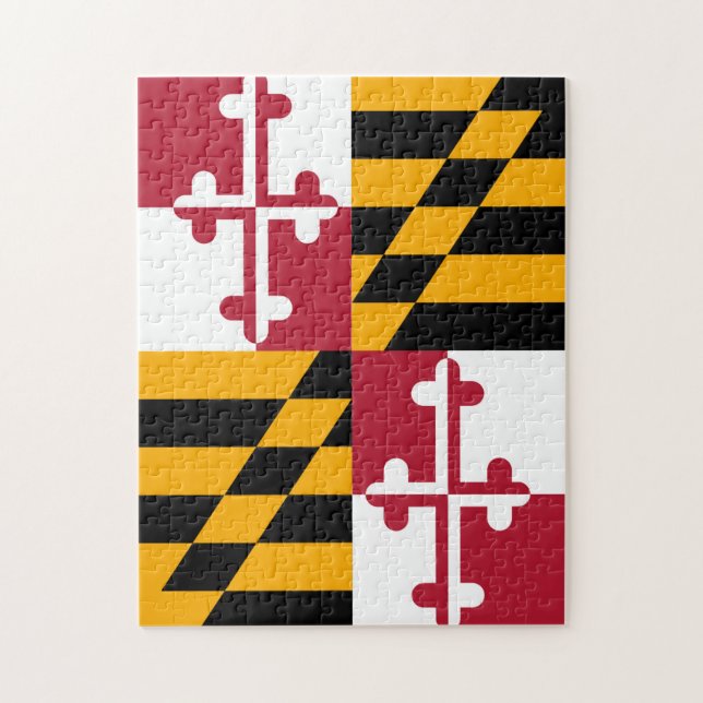 Maryland State Flag Colours Decor Jigsaw Puzzle (Vertical)