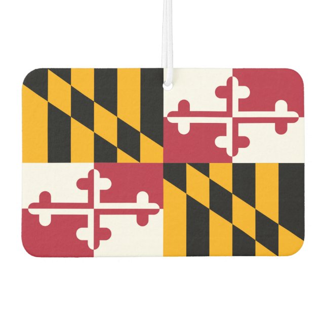 Maryland State Flag Colours Display Air Freshener (Front)