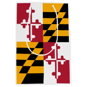 Maryland State Flag Colours Display Medium Gift Bag