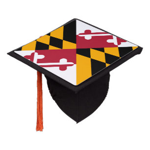 Maryland State Flag Colours Graduation Cap Topper