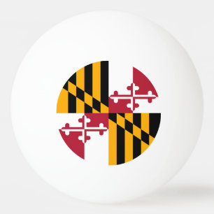 Maryland State Flag Colours Graphic Ping Pong Ball