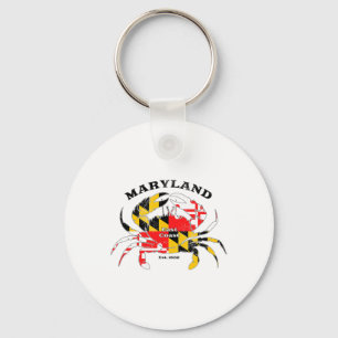 Maryland State Flag Crab Pride Annapolis Ltimore F Keychain