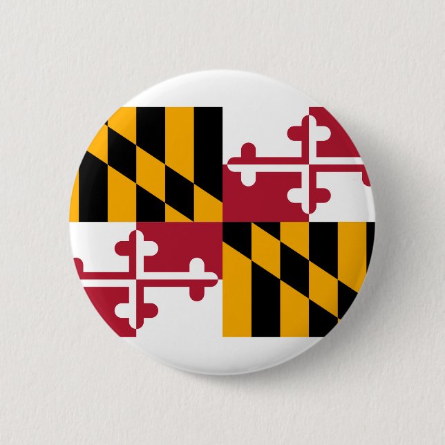 Maryland State Flag Design 2 Inch Round Button (Front)