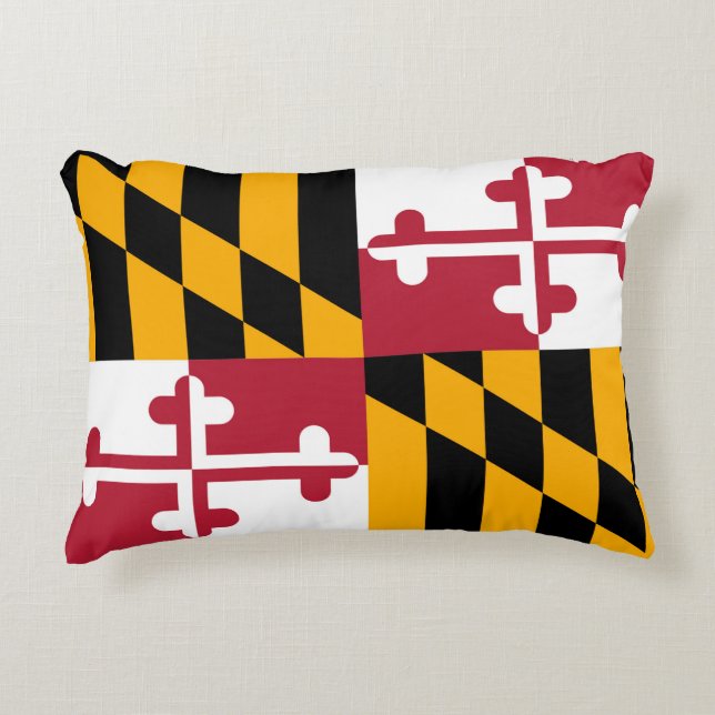 Maryland State Flag Design Accent Accent Pillow (Front)