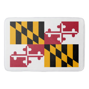 Maryland State Flag Design Bath Mat